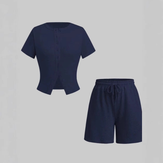 Women's Summer Short-sleeved Sexy Hot Style Fashion Casual Suit