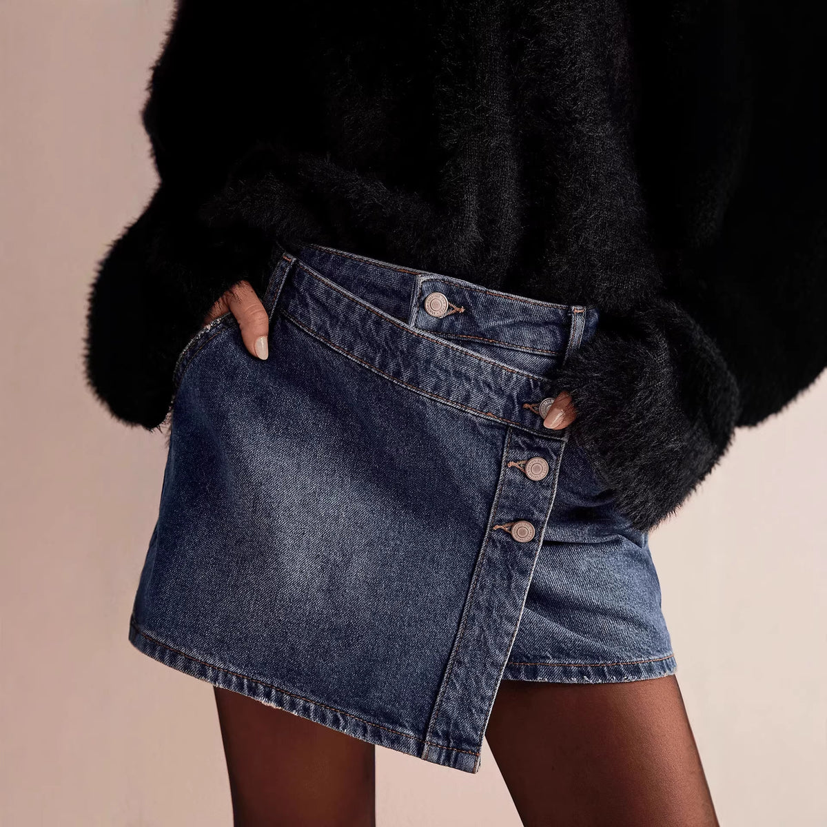 Casual High-grade Slimming Hot Irregular Self-contained Safety Skirt