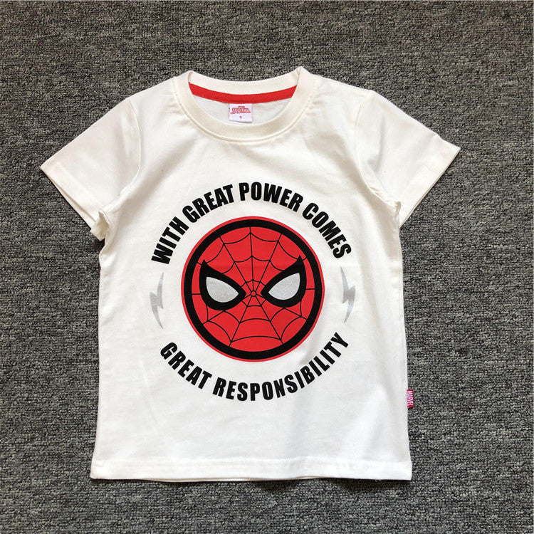Children's Summer Cartoon Anime Hero Series Short-sleeved Children's T-shirt