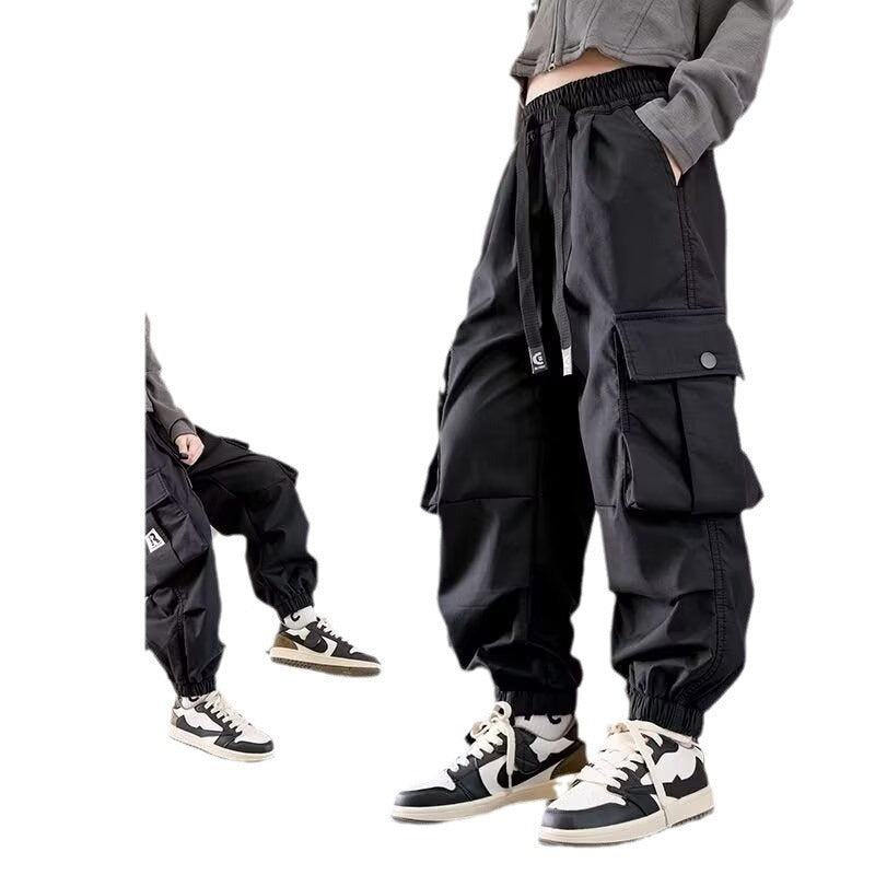 Children's Thin Clothing Cargo Functional Medium Big Youth Children's Pants