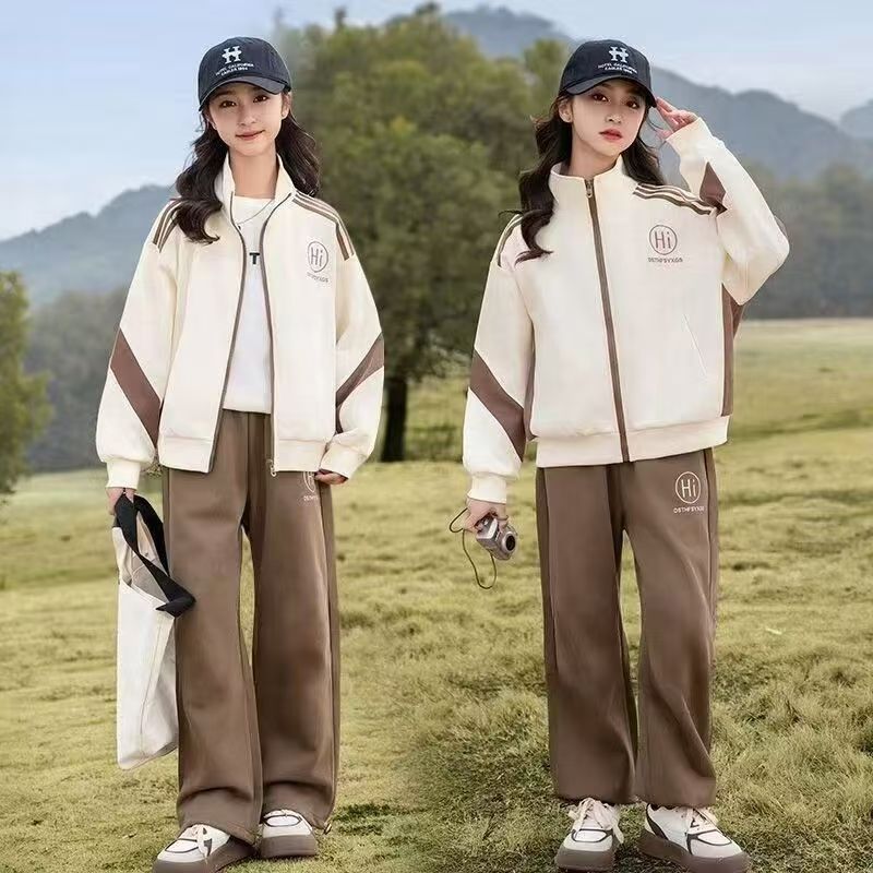 Thin The Big Fashionable Stylish Fried Street Sports Outfit Children's Suit