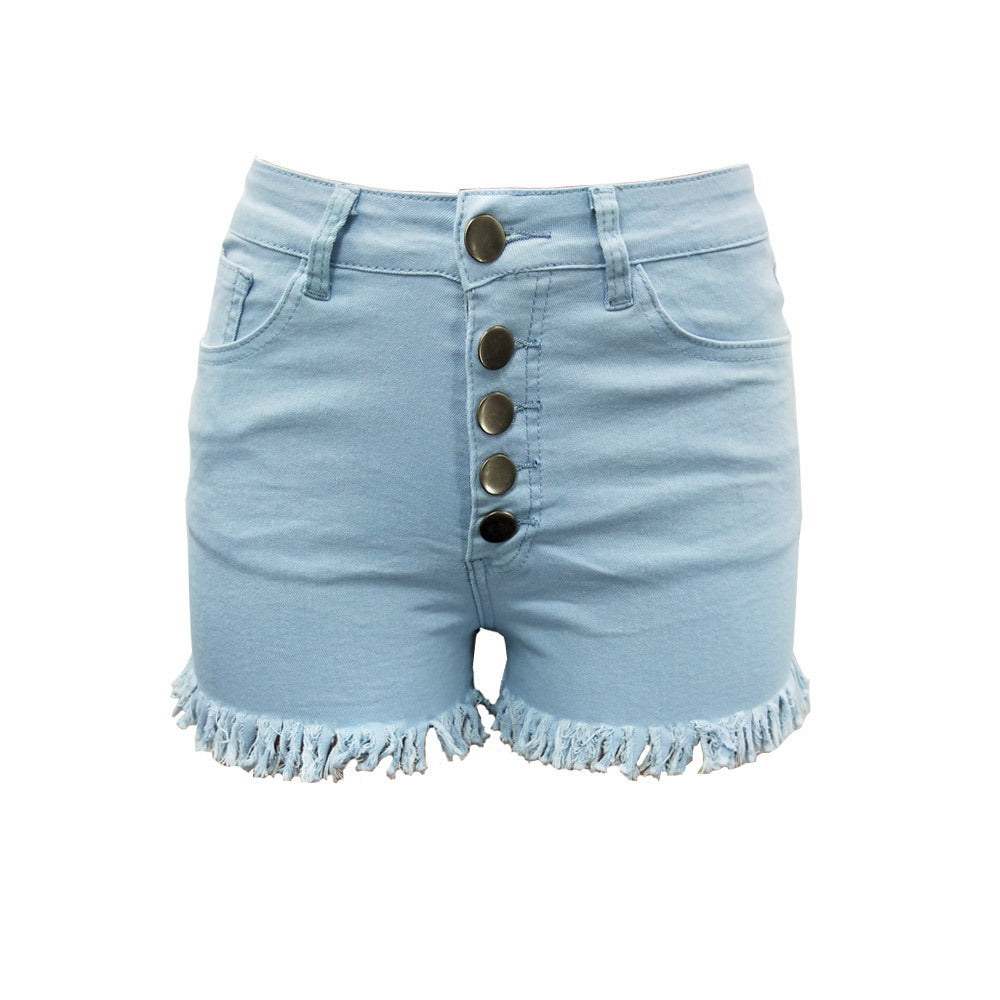 Women's Spring Color Tassel Foot Mouth Denim Women's Jeans