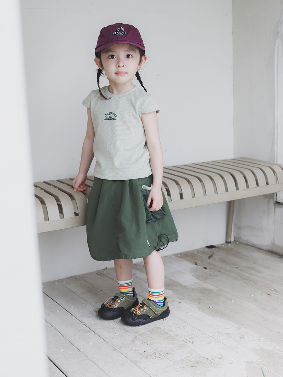 Children's Short-sleeved Mountain Outdoor Style Clothing Summer Textured Children's T-shirt