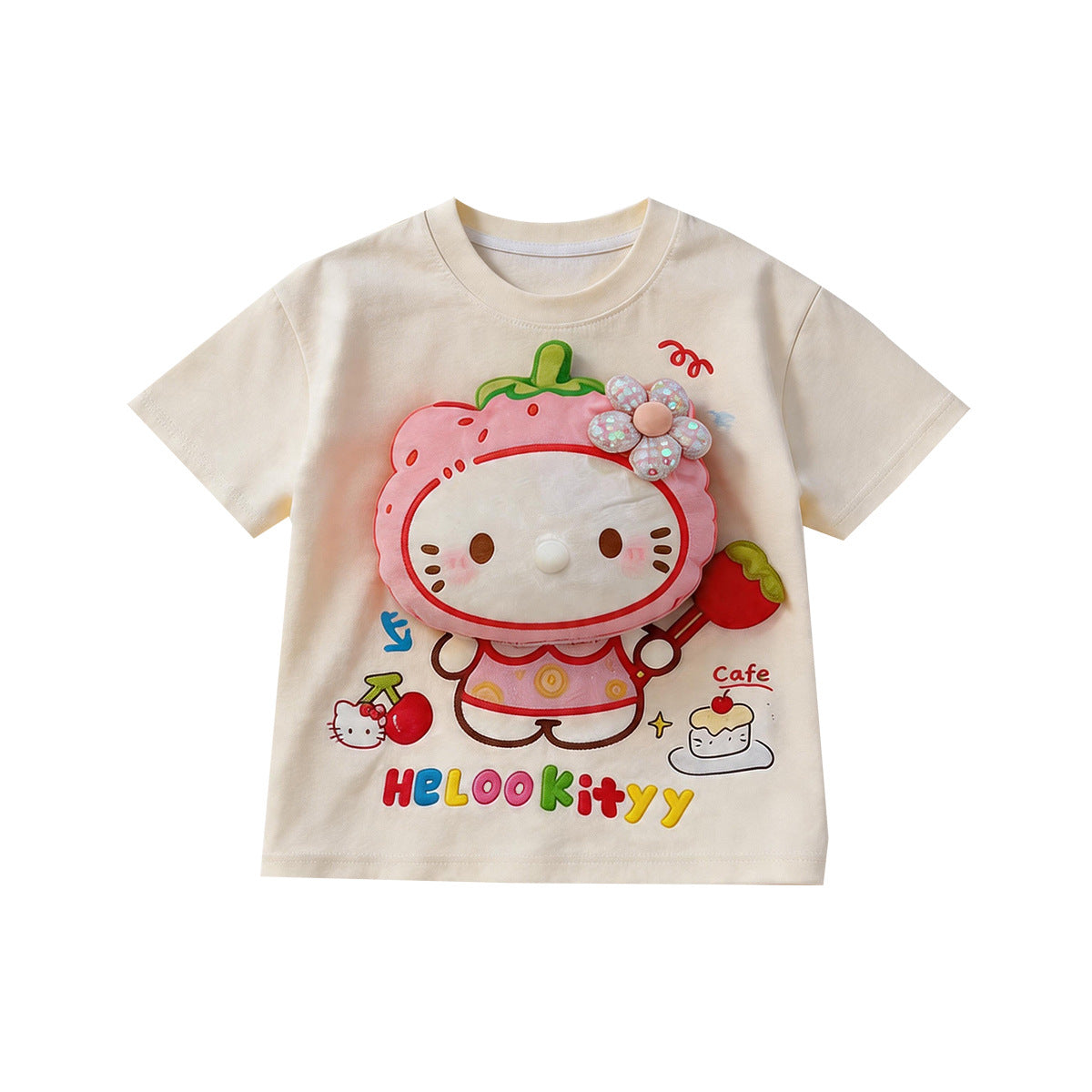 Children's Cotton Summer Loose Short Sleeve Cute Children's T-shirt