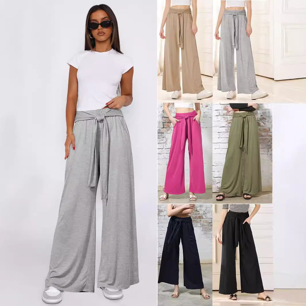 Women's Wear Solid Color Draping Soft Comfortable Casual Pants