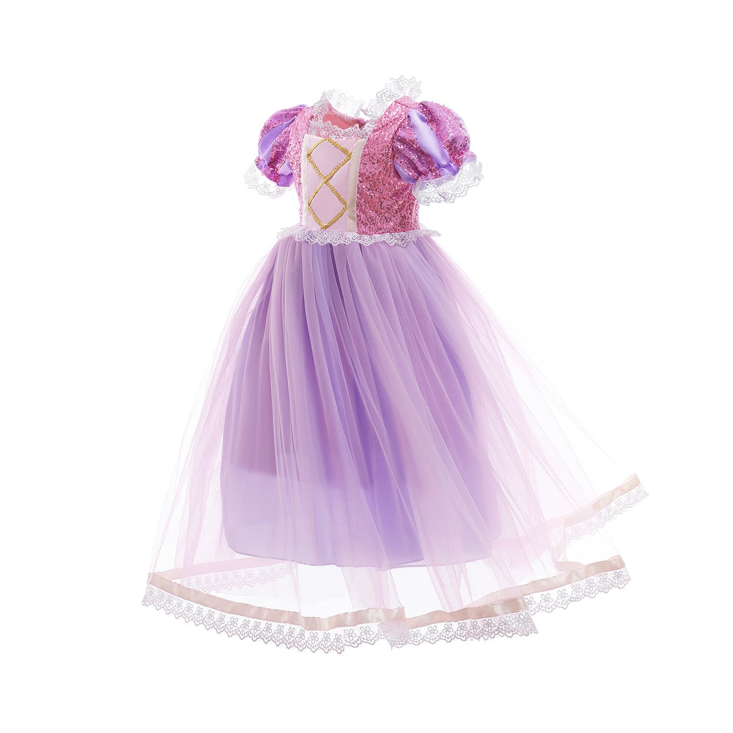 Comfortable Charming Princess Frozen Long Hair Children's Dress