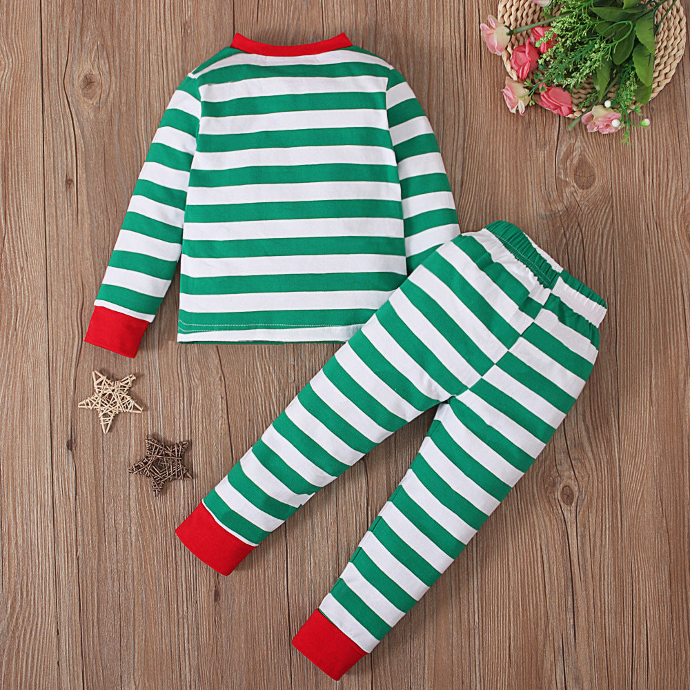 Children's Boys Can Striped Christmas Clothing Children's Suit