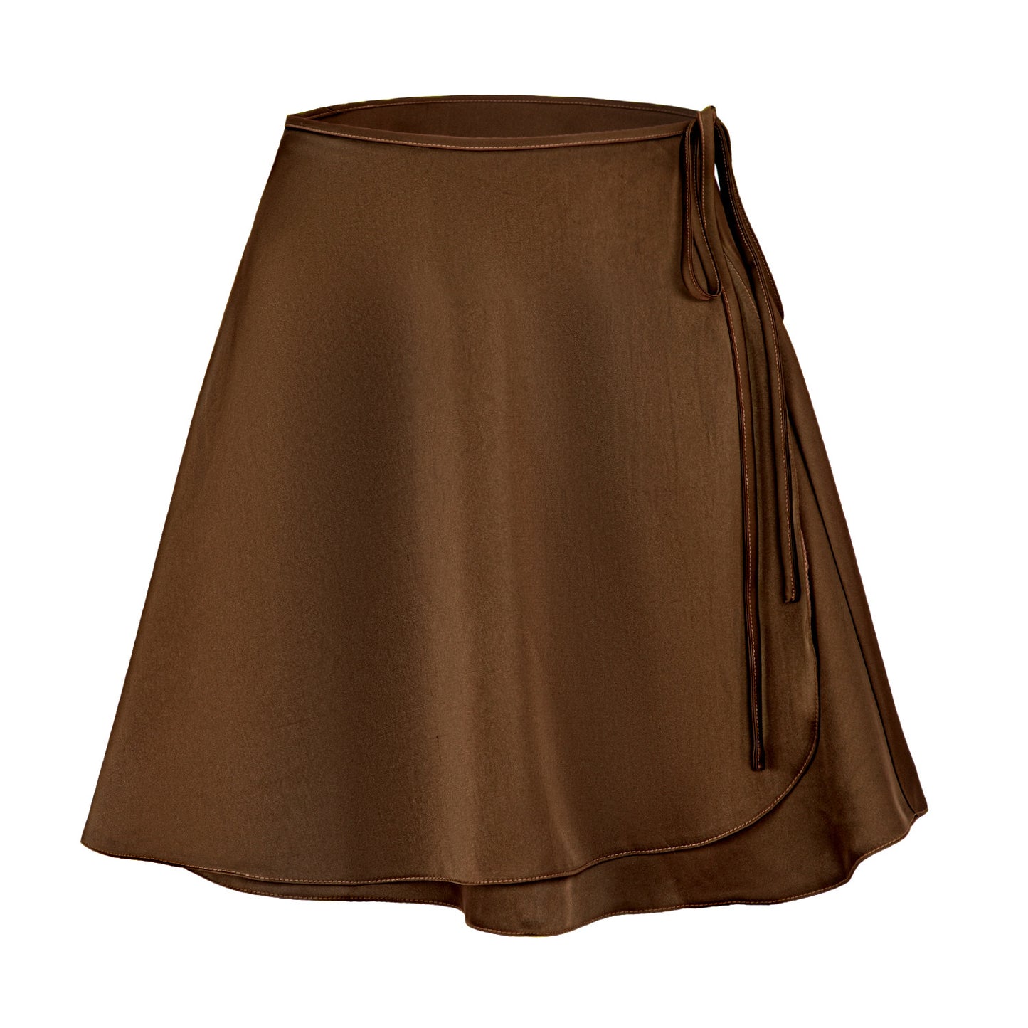 Women's One-piece A- Line Solid Color Acetate Skirt