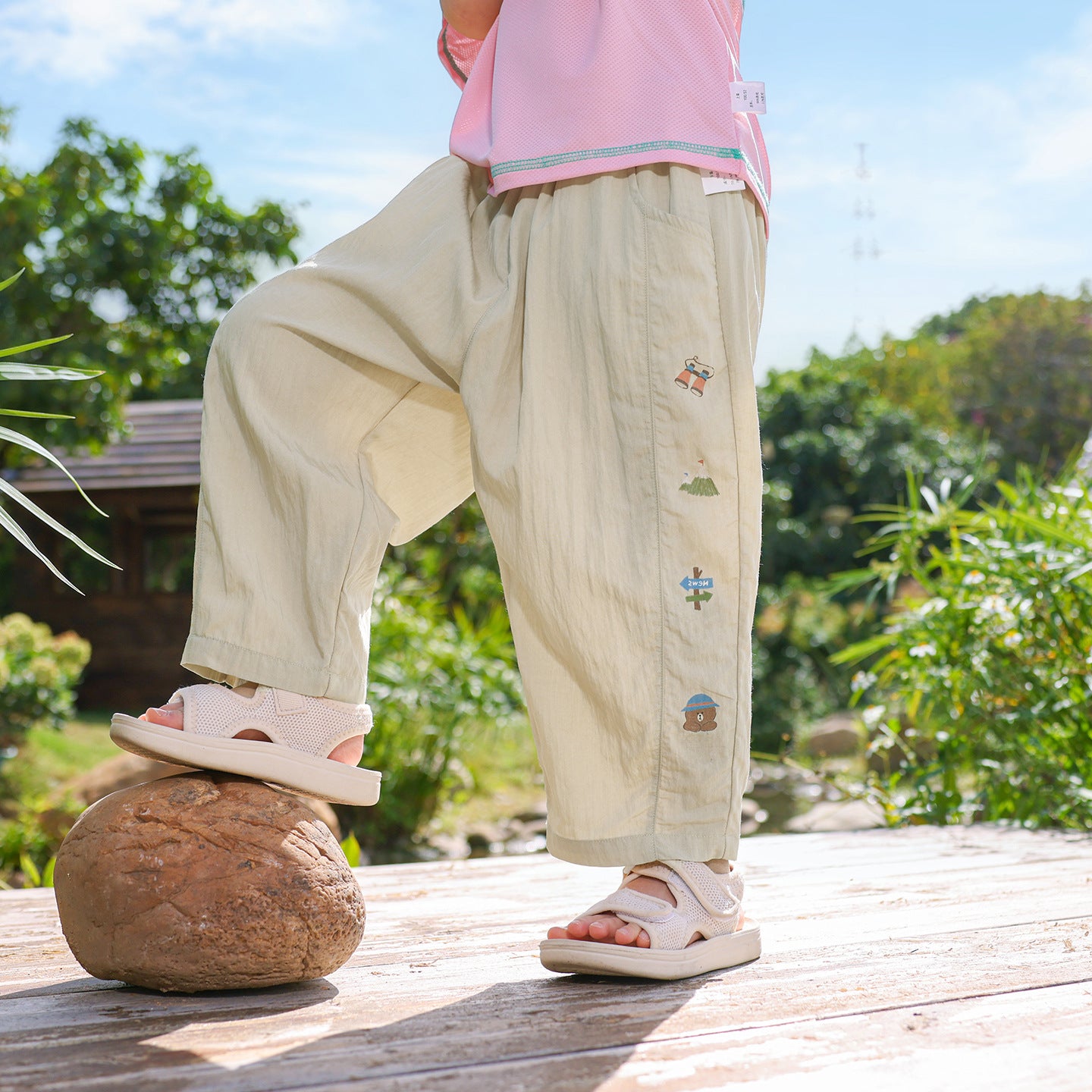 Children's Boy's Summer Thin Casual Cropped Boy Children's Pants