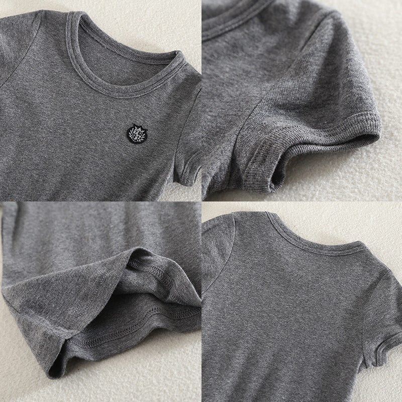 Children's 2 Packs Starting From Summer Clothing Boys Infant White Short Children's T-shirt