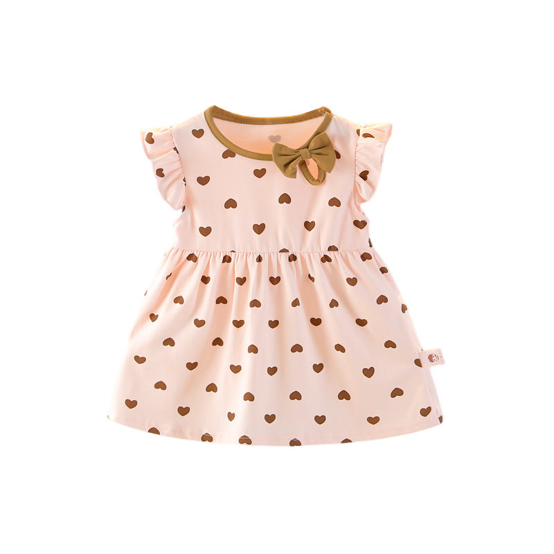 Summer Trendy Thin Skirt Flying Sleeve Children's Dress