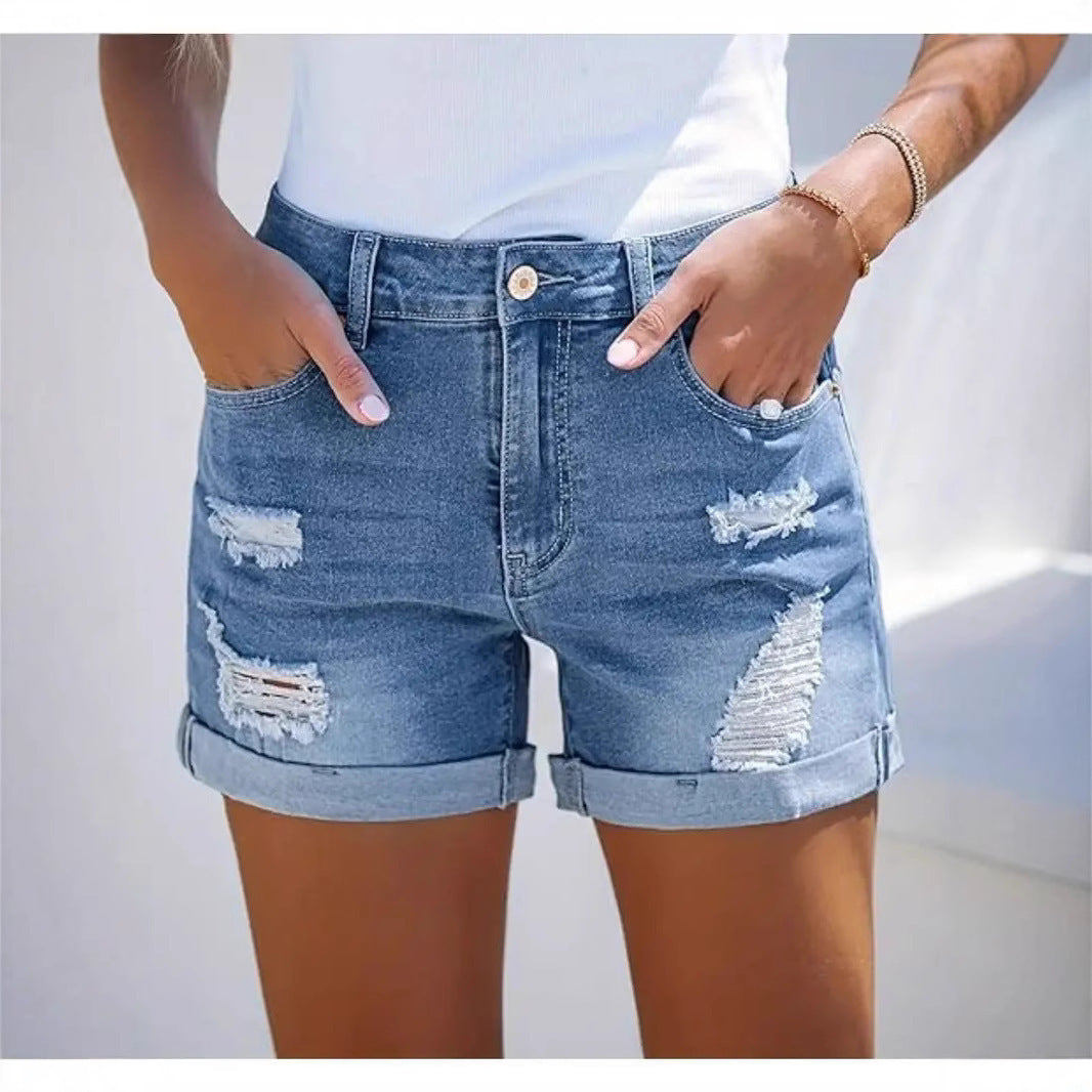 Women's High Waist Comfort Slim Fit Slimming Fashionable Straight Women's Jeans