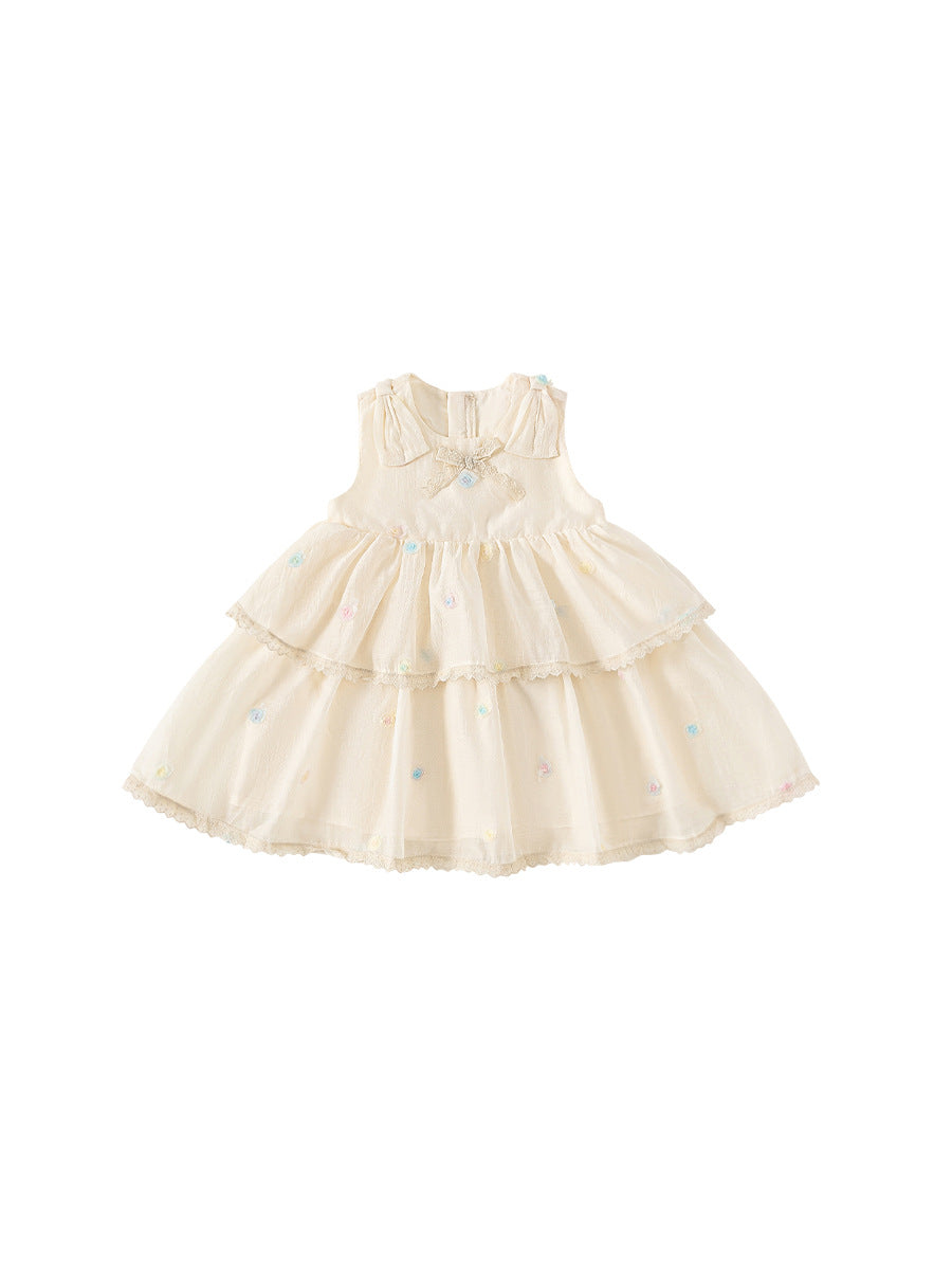 Children's Summer Sleeveless Vest Mesh Thin Princess Children's Dress