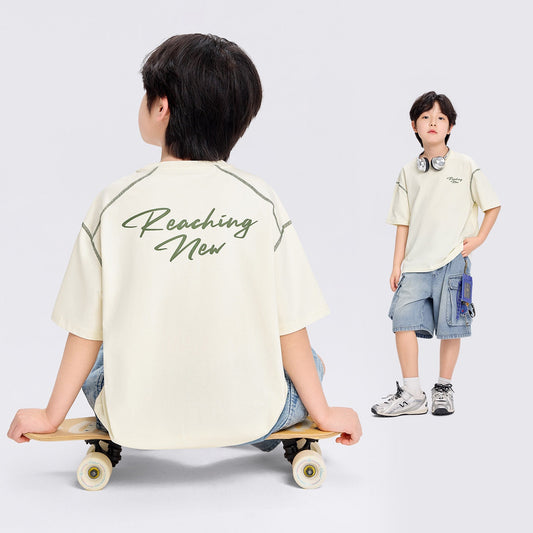 Children's Short-sleeved Class Summer Boy Teen Cool Feeling Children's T-shirt