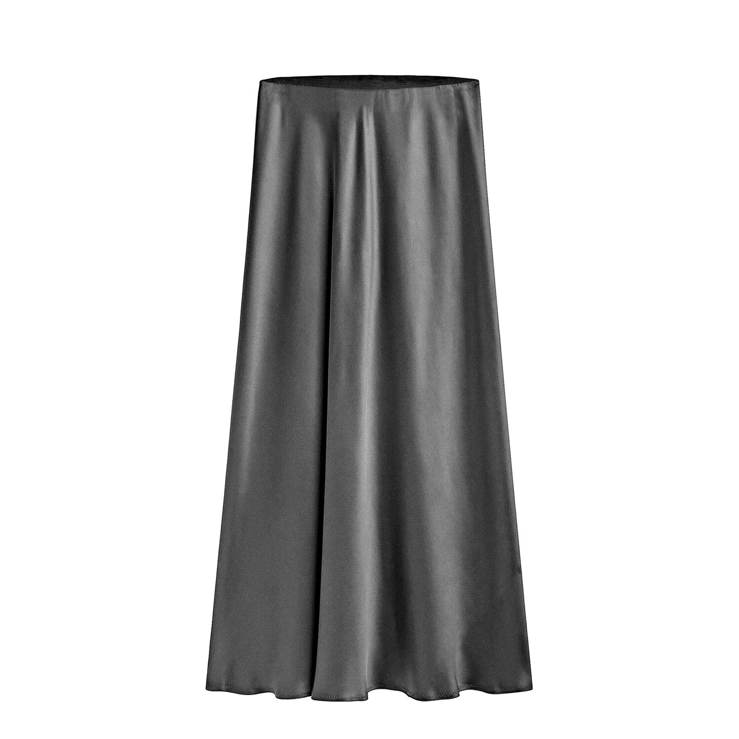 Women's Satin High Waist Elastic Quality Split Skirt