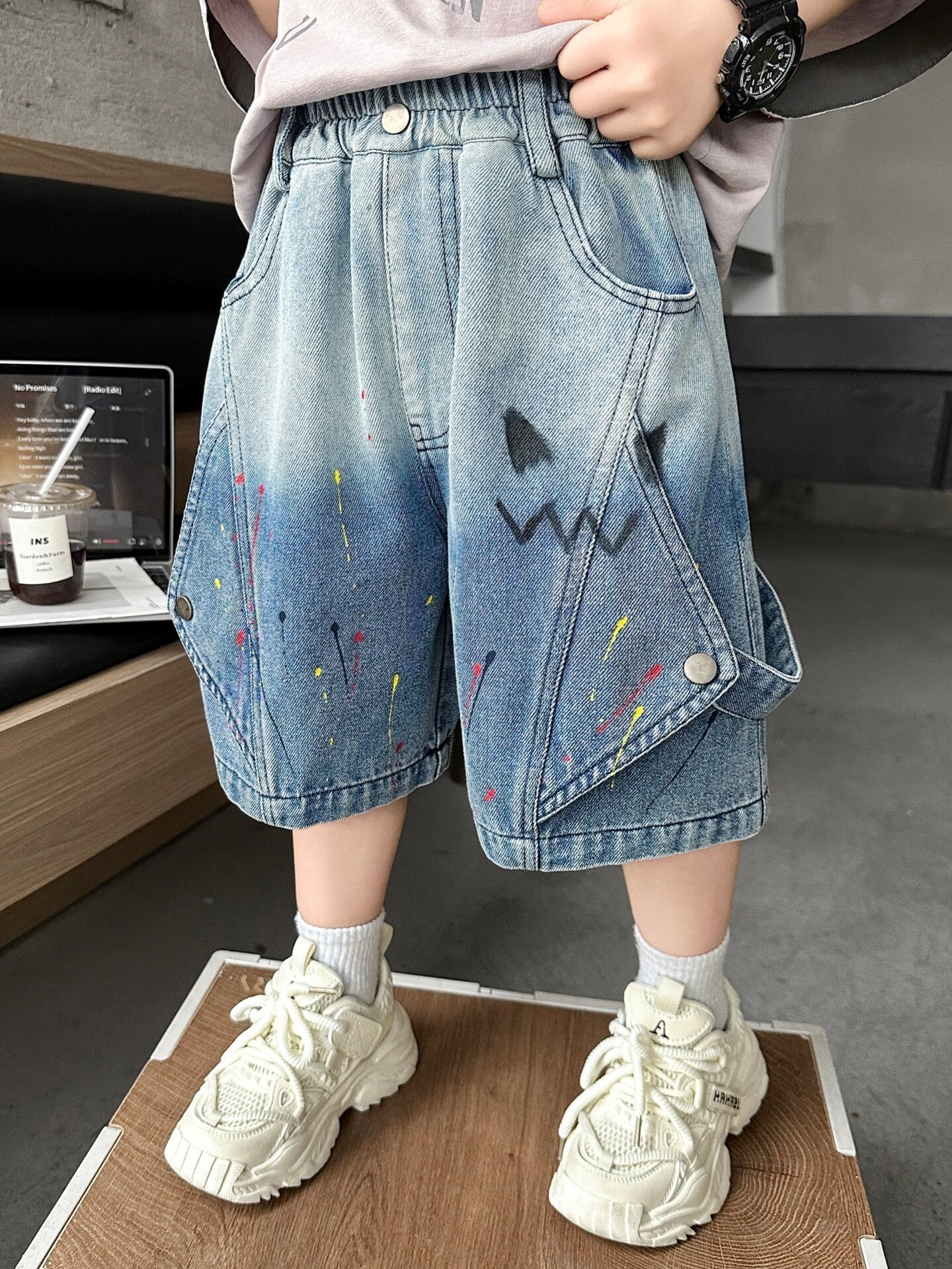 Children's Boy Summer Thin Super Beautiful Shorts Korean Style Fried Children's Pants