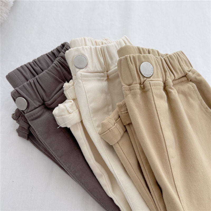 Children's Trousers Medium Big Fashion Casual Stretch Children's Pants