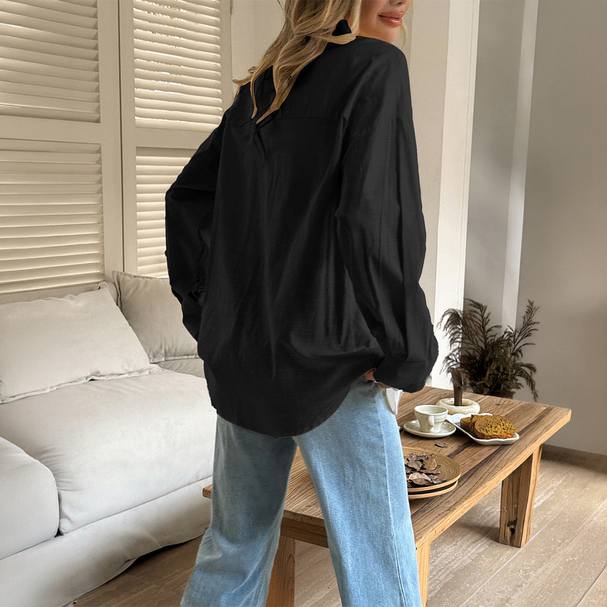 Women's Casual Vacation Solid Color Long Sleeve Small Clothing