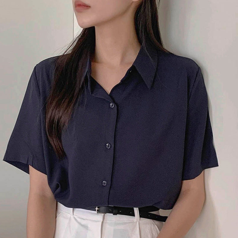 Women's Style Special Interest Light Luxury Shoulder Shirt Summer Loose Super Blouse
