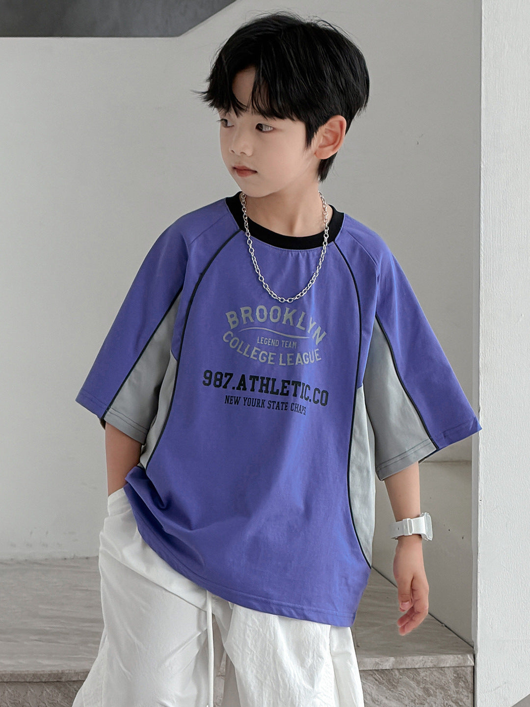Boy's Short-sleeved Summer Wear Half Sleeve Boy Top Children's T-shirt