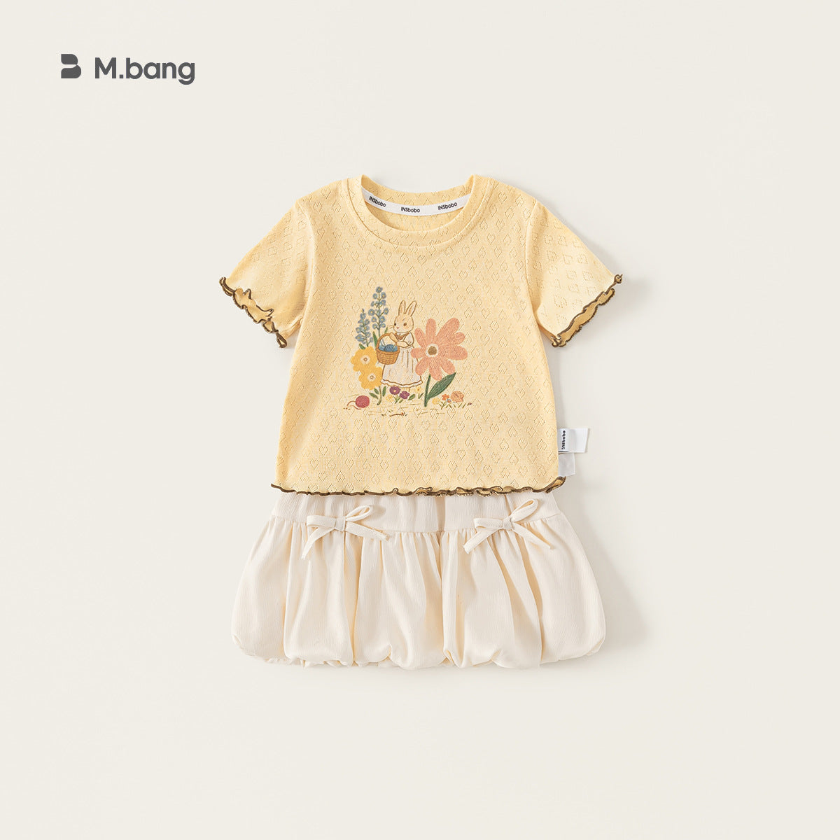 Children's Clothing Short-sleeved Summer Wavy Round Neck Sweet Printed Top Children's T-shirt