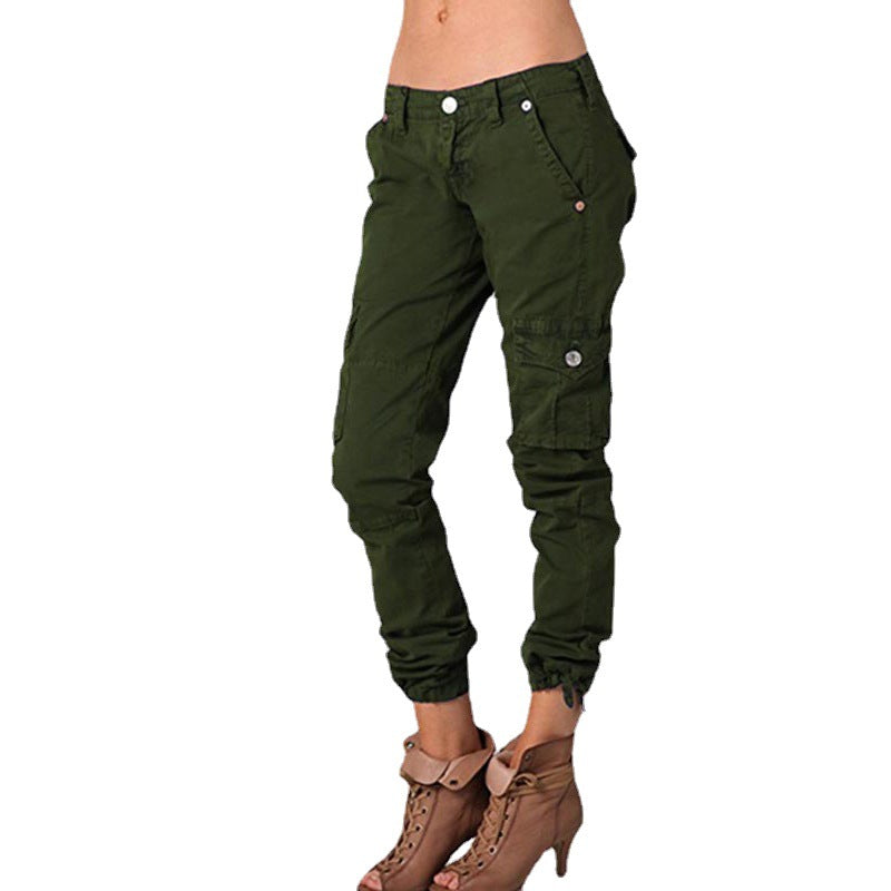 Trendy Casual Women's Tactical Sports Green Casual Pants