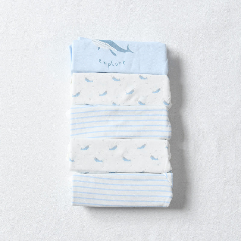 Class Jumpsuit Pure Cotton Summer Short-sleeved Clothes Born Thin Jumpsuit, Climbing Suit