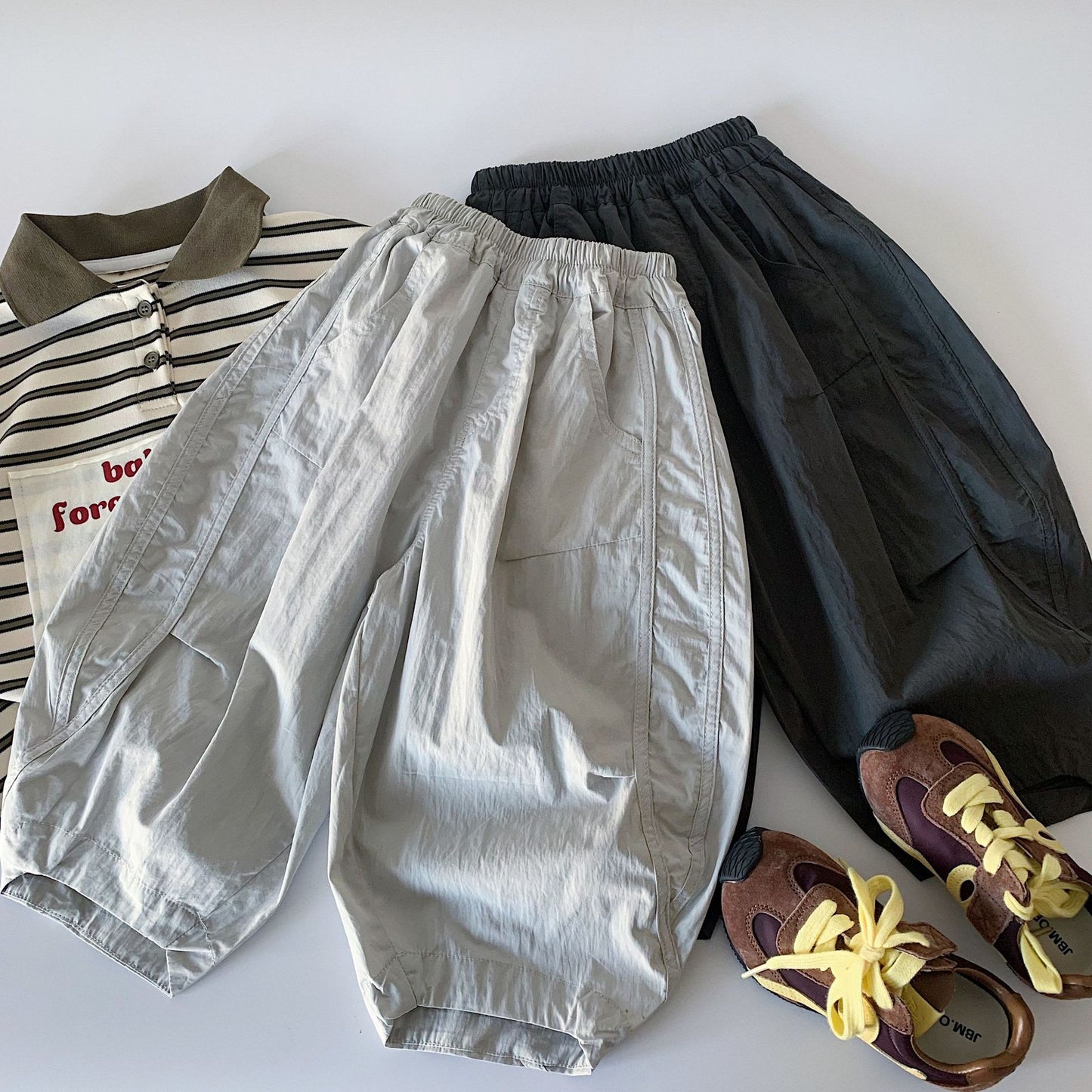Children's Boy Spring Korean Style Loose Casual Boys Solid Color Trousers Children's Pants