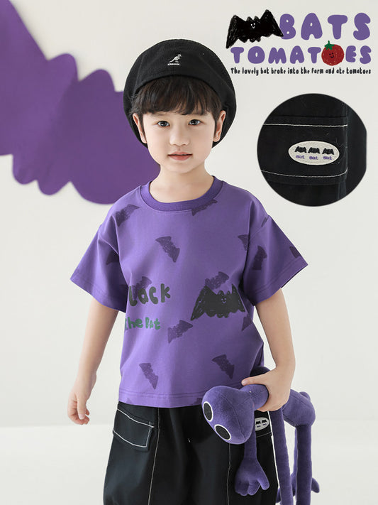 Children's Boy's Summer Iti Fruit Short-sleeved T-shirt Loose Cool Children's Suit
