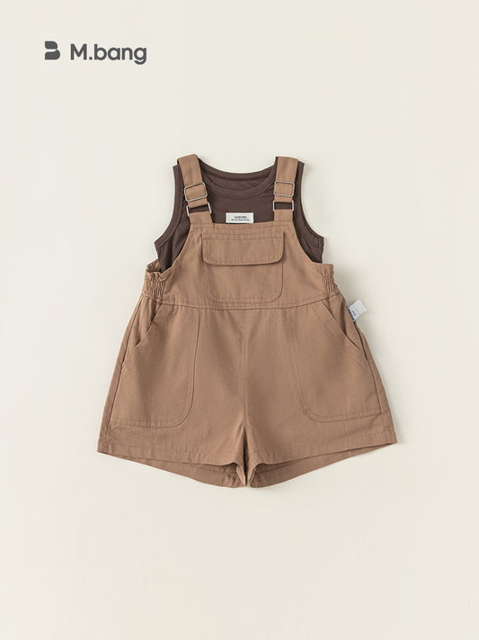 Children's Clothing Sleeveless Top Suspender Pants Summer Clothes Vest Leisure Children's Suit