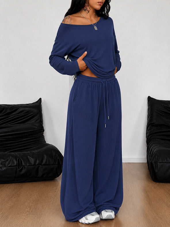 Loose Long Sleeve High Waist Hot Fashion Casual Suit