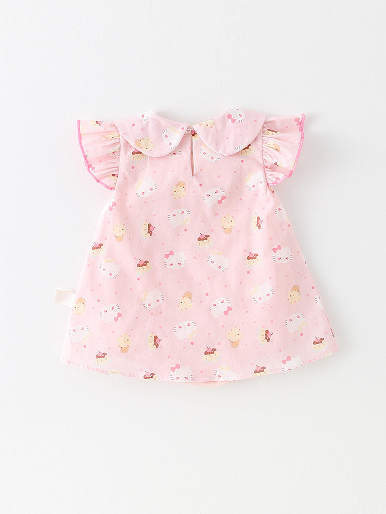 Summer Jumpsuit Born Western Style Cute Cat Romper Princess Hundred Jumpsuit, Climbing Suit