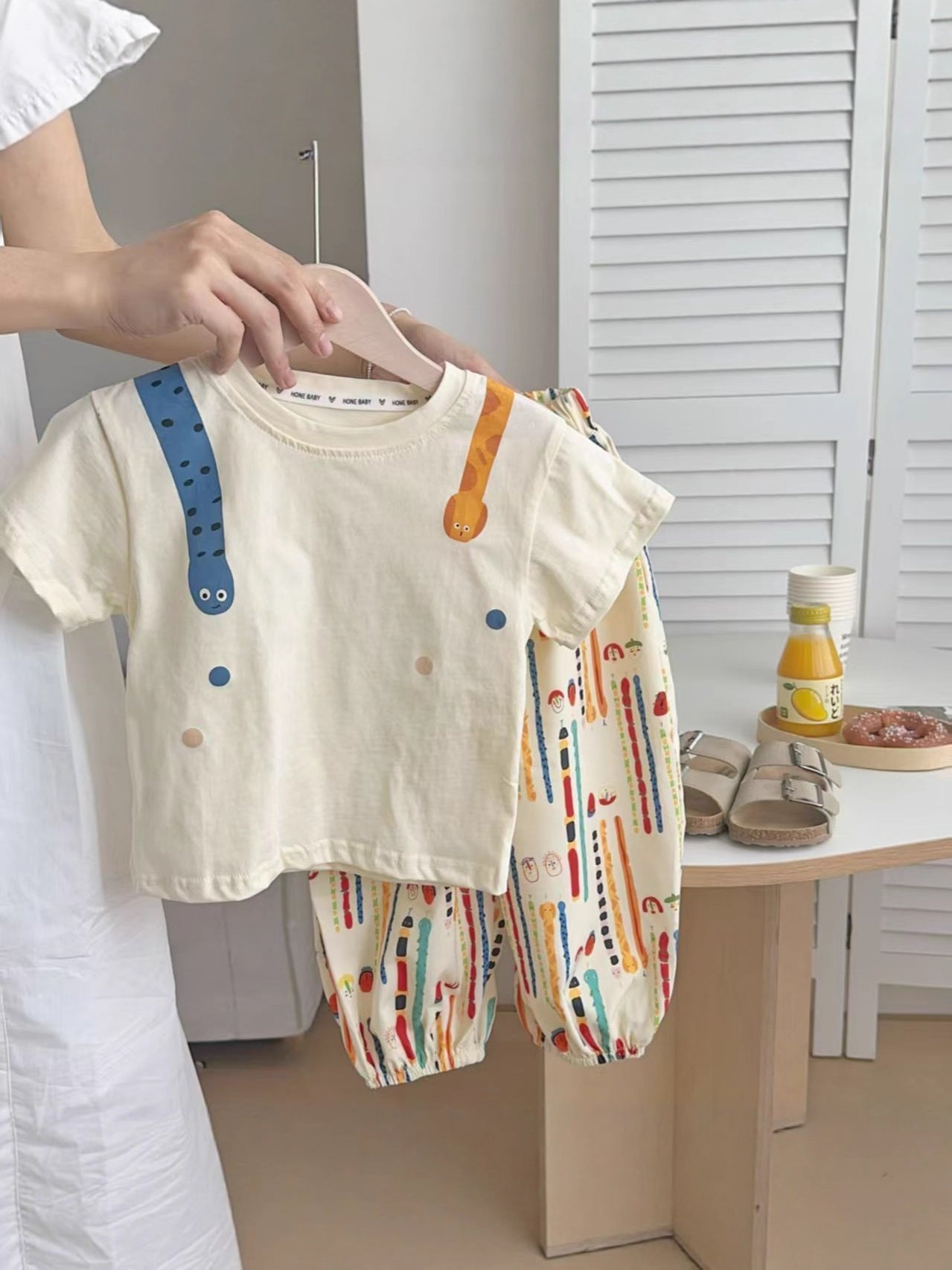 Children's Mosquito Pants Short Sleeve Two-piece Set Comfortable Breathable Children's Suit