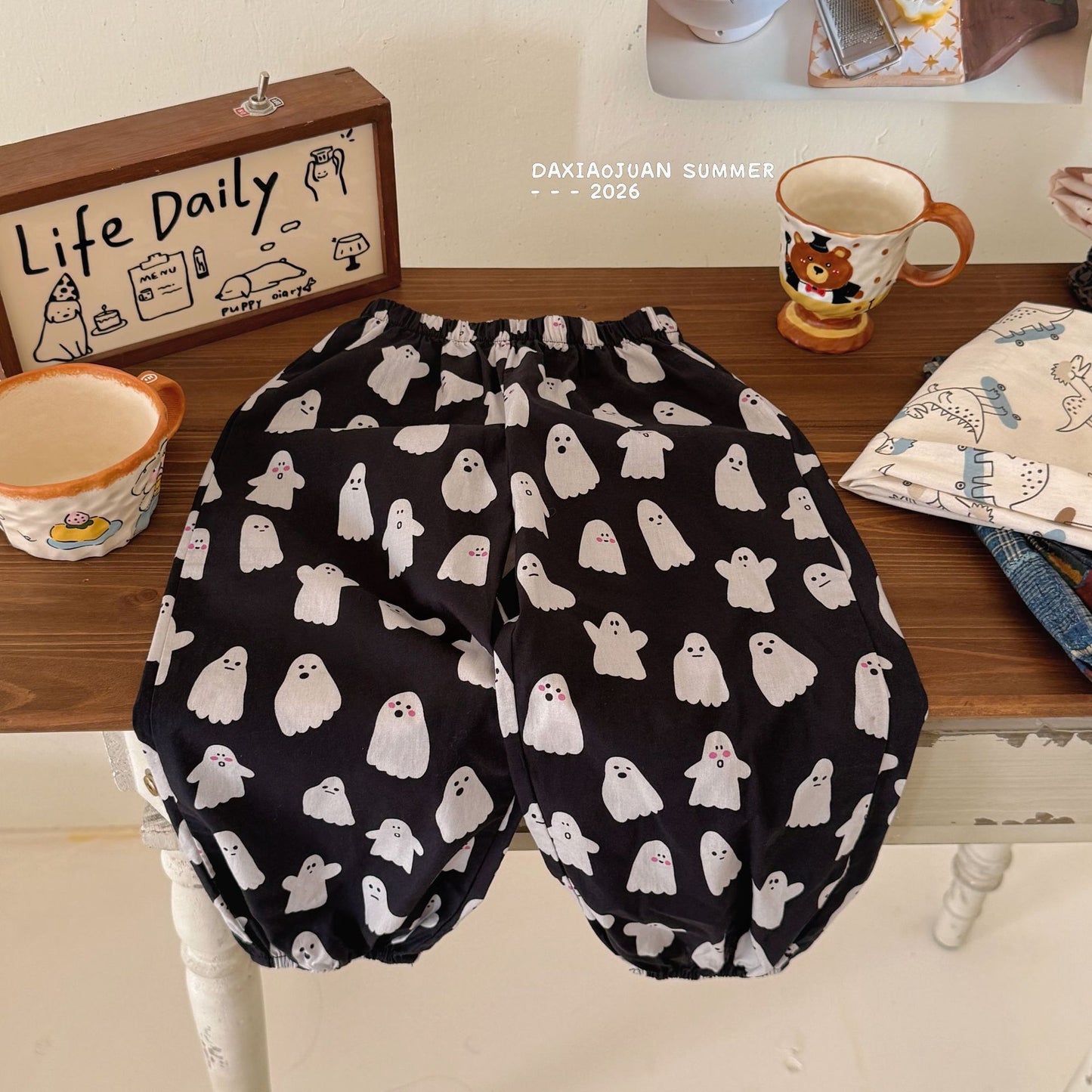 Children's Pure Cotton Summer Thin Air Conditioning Breathable Children's Pants
