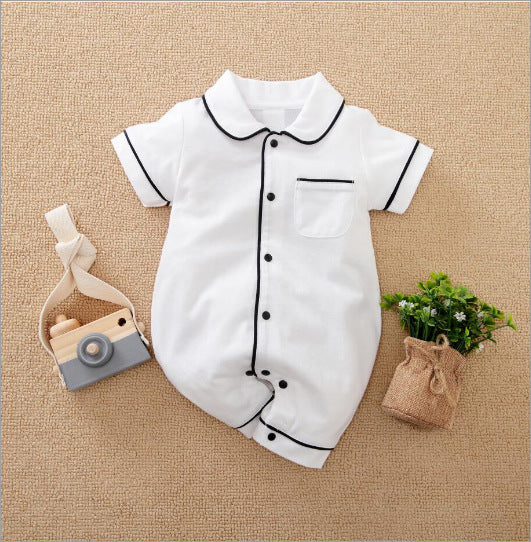 Women's & Men's Infant Pajamas Cotton Class Home One-piece Romper Long-sleeved Clothes For Jumpsuit, Climbing Suit
