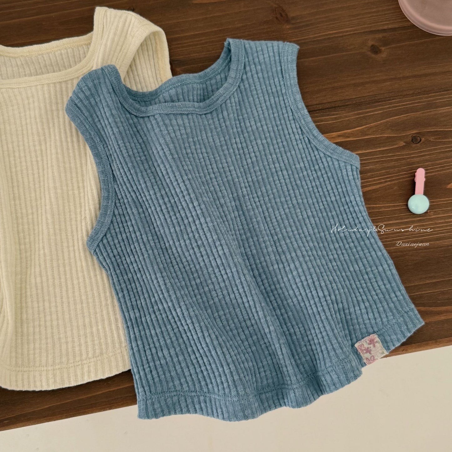 Unique Summer Solid Color Vest Top Children's T-shirt