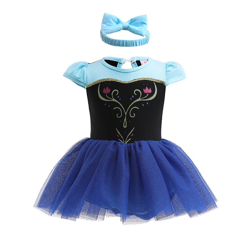 Children's Halloween Clothing Short Sleeve Pullover Infant Princess Jumpsuit Romper Jumpsuit, Climbing Suit