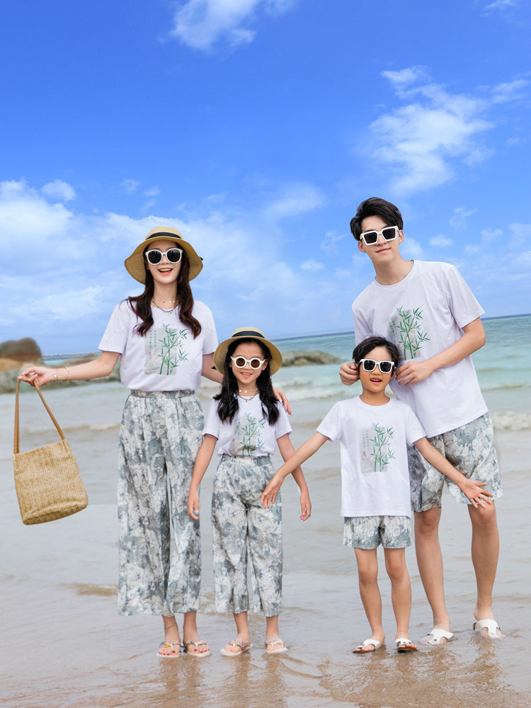 Fried Street Beach Clothes Summer Matching Parent-child Outfit