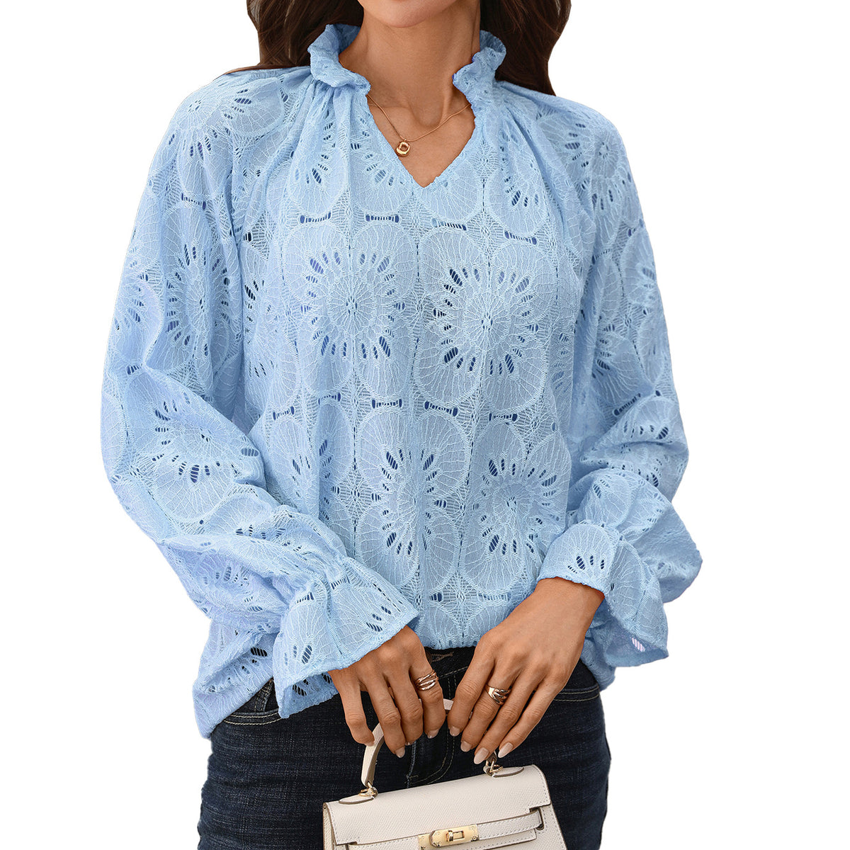 Women's Solid Color Loose Casual Long Sleeves Tops