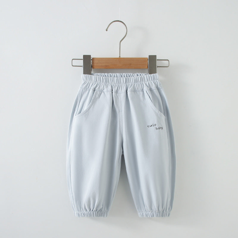 Summer Thin Trousers Ice Oxygen Cotton Anti Mosquito Children's Pants