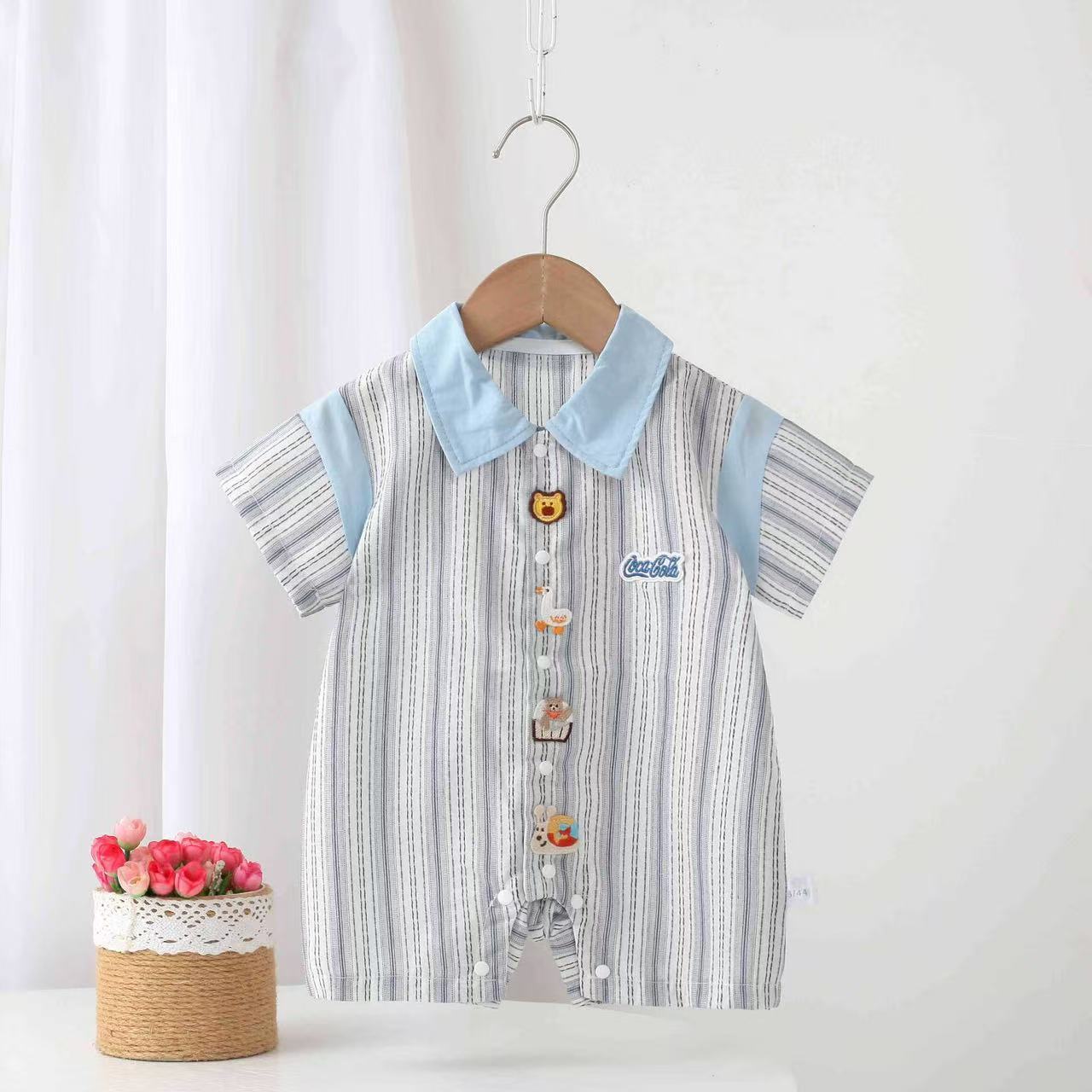 For Babies Summer Short Sleeved Kazakhstan Cute Fashionable Jumpsuit Jumpsuit, Climbing Suit