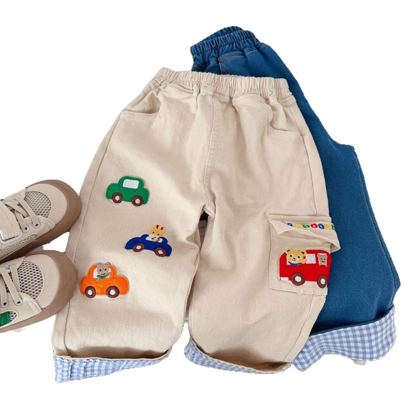 Children's Trousers Autumn Outfit Casual Cartoon Embroidered Children's Pants