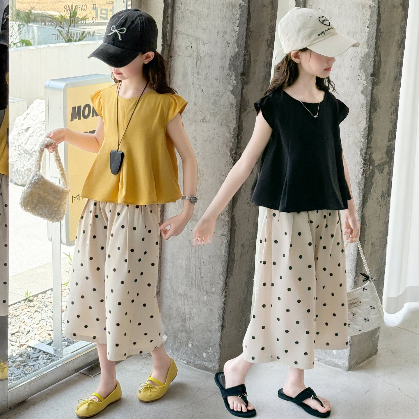 Children's Western Style Polka Dot Thin Wear Big Super Nice Children's Suit