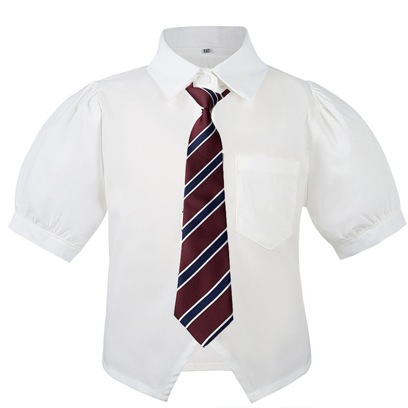Children's Summer Skirt Fashionable Clothing Pleated Two-piece Children's Suit