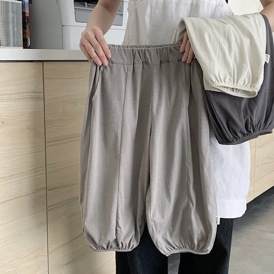 Children's Summer Korean Style Boy Loose Knitted Casual Thin Type Children's Pants