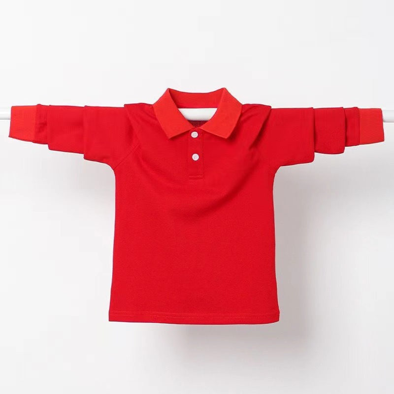 Children's School Uniform Lapel Kindergarten Suit White Purified Children's T-shirt