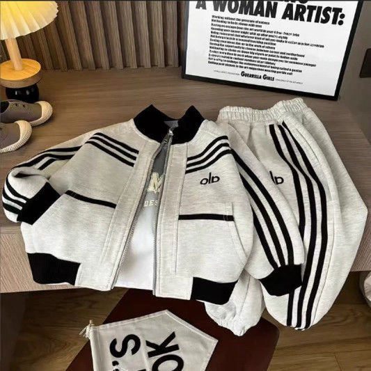 Clothing Funky Casual Sports Handsome Two-piece Children's Suit