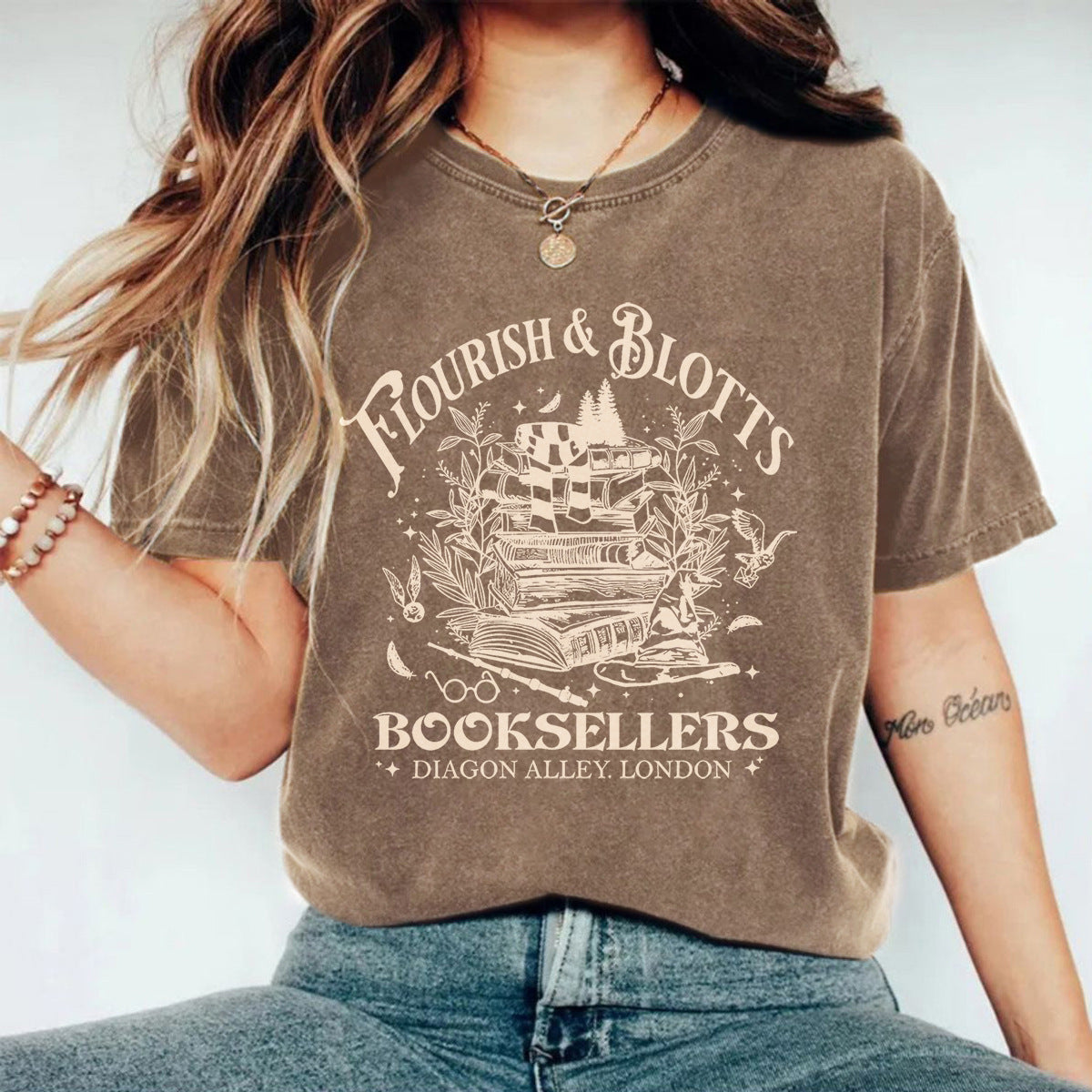 Women's Cotton Washed Round Neck Loose Sleeves Women's T-shirt