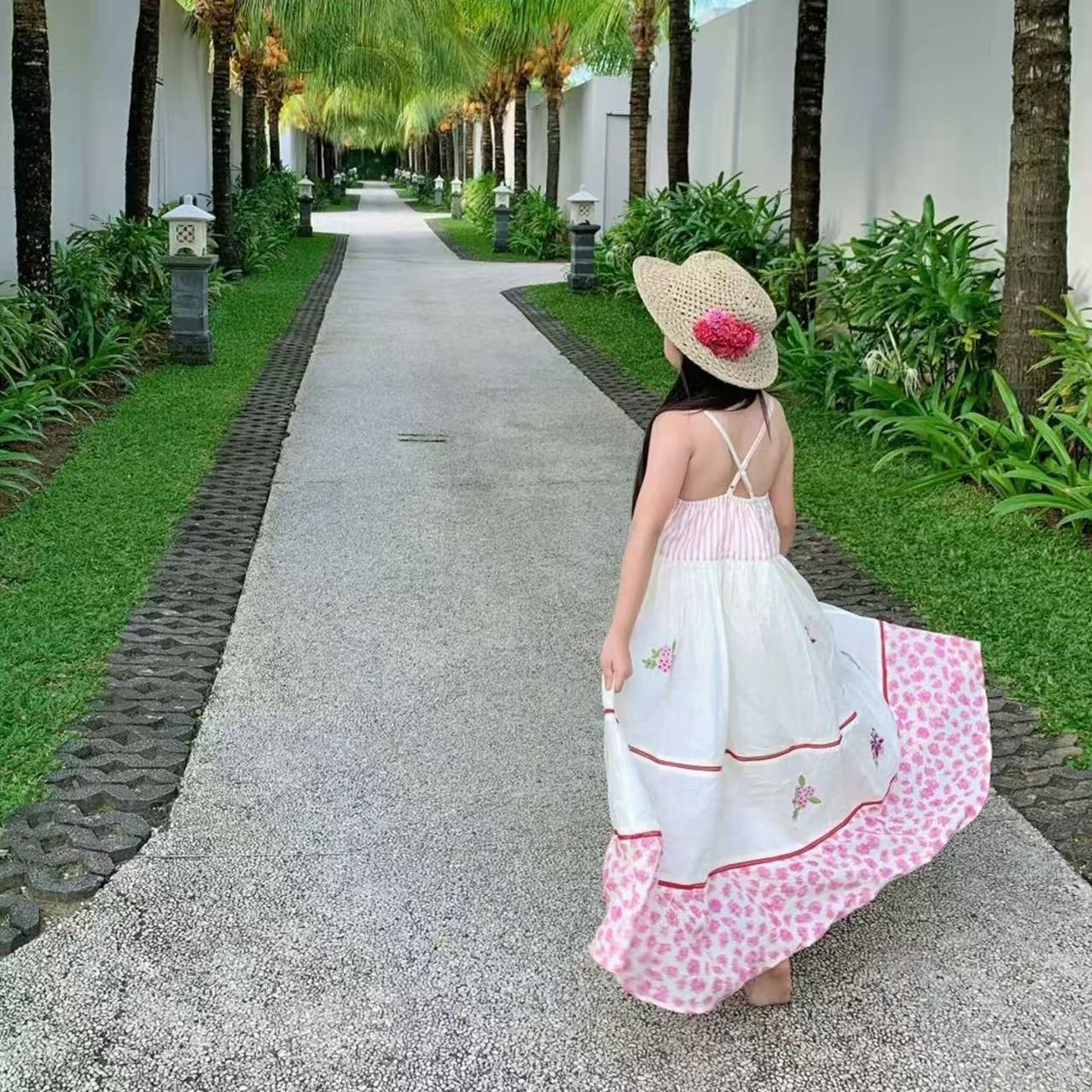 Children's Summer Seaside Vacation Travel Dopamine Handmade Children's Dress