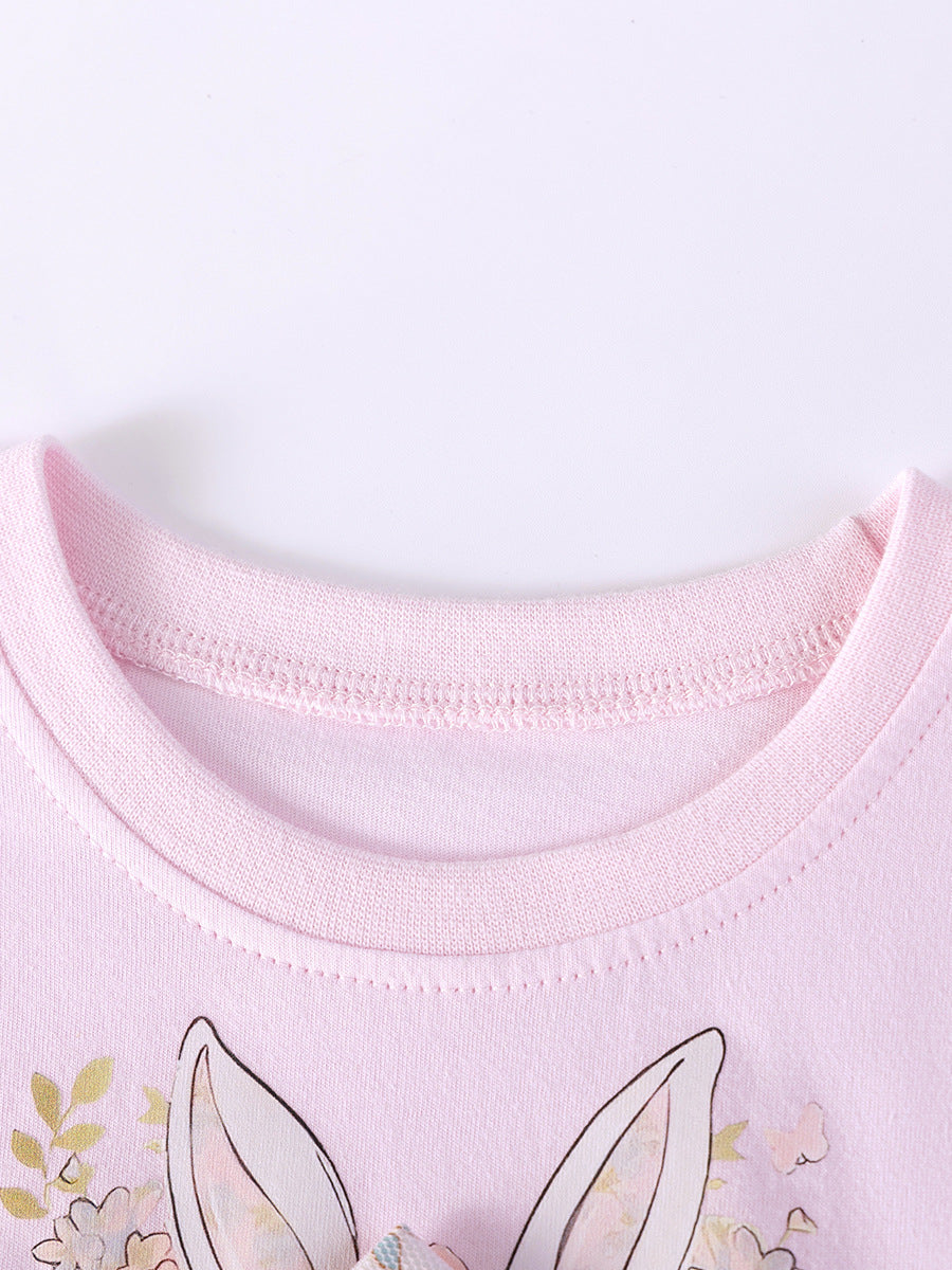 Children's Mesh Princess Cute Cartoon Short Sleeve Children's Dress